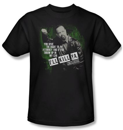 Law & Order: SVU Shirt I'll Kill Ya Adult Black Tee T-Shirt