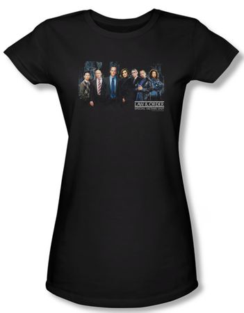 Law & Order: SVU Shirt Juniors Cast Black Tee T-Shirt