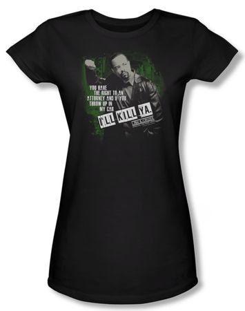 Law & Order: SVU Shirt Juniors I'll Kill Ya Black Tee T-Shirt