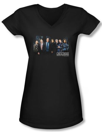 Law & Order: SVU Shirt Juniors V Neck Cast Black Tee T-Shirt