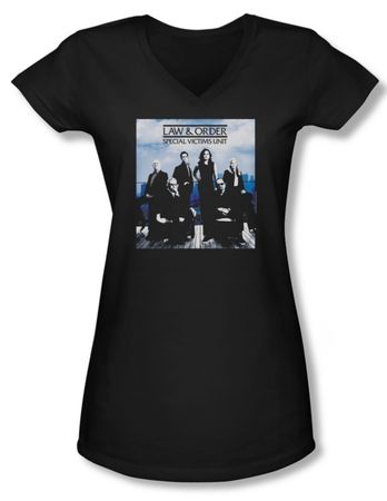 Law & Order: SVU Shirt Juniors V Neck Crew 13 Black Tee T-Shirt