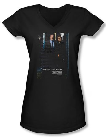Law & Order: SVU Shirt Juniors V Neck SVU Black Tee T-Shirt