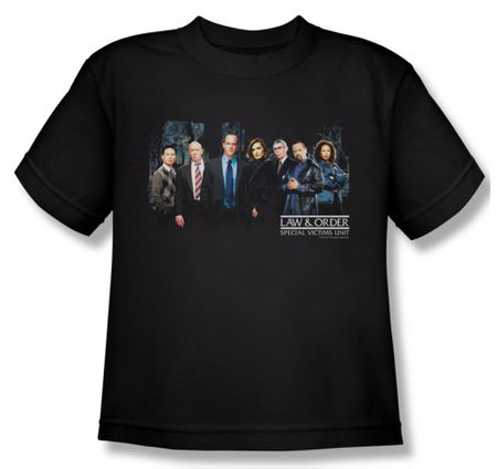 Law & Order: SVU Shirt Kids Cast Black Youth Tee T-Shirt