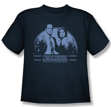 Law & Order: SVU Shirt Kids Elliot & Olivia Navy Youth Tee T-Shirt