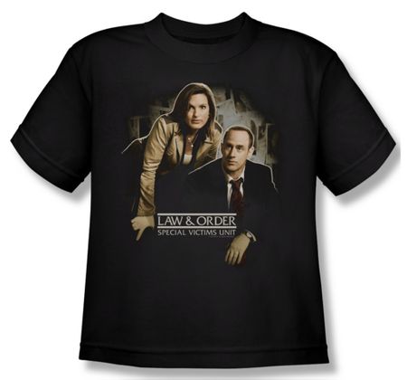 Law & Order: SVU Shirt Kids Helping Victims Black Youth Tee T-Shirt