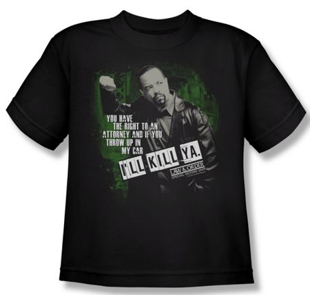 Law & Order: SVU Shirt Kids I'll Kill Ya Black Youth Tee T-Shirt
