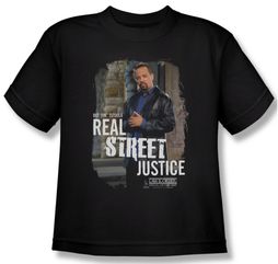 Law & Order: SVU Shirt Kids Street Justice Black Youth Tee T-Shirt