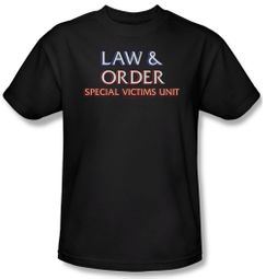 Law & Order: SVU Shirt Logo Adult Black Tee T-Shirt