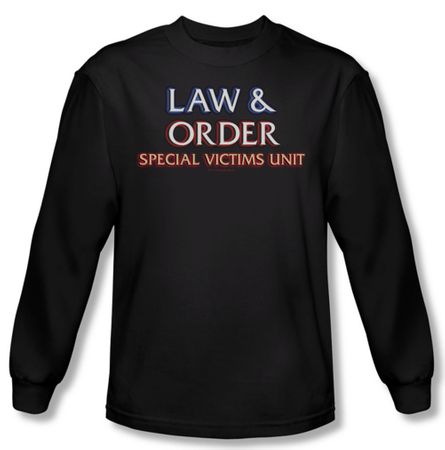 Law & Order: SVU Shirt Logo Long Sleeve Black Tee T-Shirt