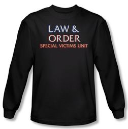 Law & Order: SVU Shirt Logo Long Sleeve Black Tee T-Shirt