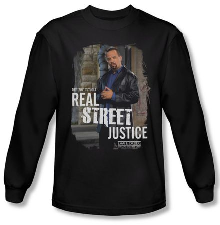 Law & Order: SVU Shirt Street Justice Long Sleeve Black Tee T-Shirt