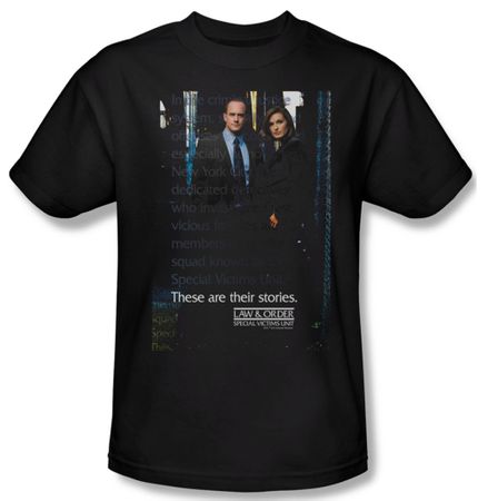 Law & Order: SVU Shirt SVU Adult Black Tee T-Shirt