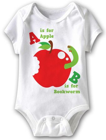 Learning Letters Funny Baby Romper White Infant Babies Creeper