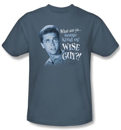 Leave it to Beaver Shirt Wise Guy Adult Slate Tee T-Shirt