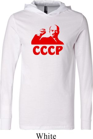 Lenin CCCP Lightweight Hoodie Tee, White