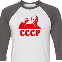 Lenin CCCP Mens Raglan Shirt Lenin CCCP Mens Raglan Shirt