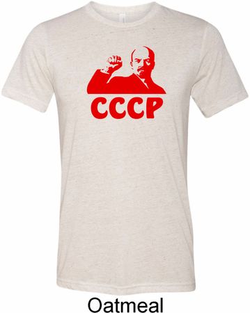 Lenin CCCP Mens Tri Blend Crewneck Shirt