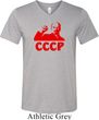 Lenin CCCP Mens Tri Blend V-neck Shirt