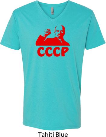 Lenin CCCP Mens V-Neck Shirt