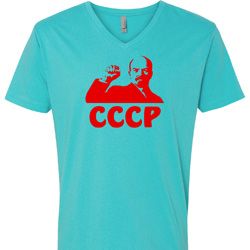 Lenin CCCP Mens V-Neck Shirt Lenin CCCP Mens V-Neck Shirt