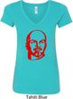 Lenin Profile Ladies V-Neck Shirt