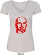 Lenin Profile Ladies V-Neck Shirt