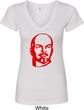 Lenin Profile Ladies V-Neck Shirt
