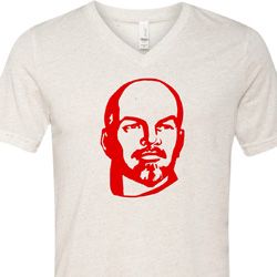 Lenin Profile Mens Tri Blend V-neck Shirt Lenin Profile Mens Tri Blend V-neck Shirt