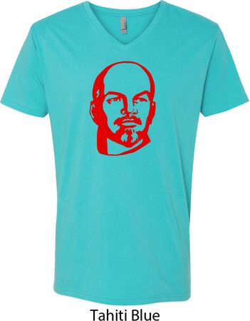 Lenin Profile Mens V-Neck Shirt