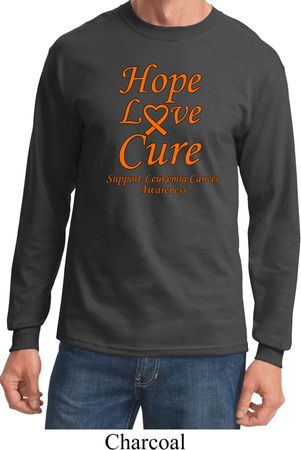 Leukemia Cancer Awareness Hope Love Cure Long Sleeve