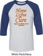 Leukemia Cancer Awareness Hope Love Cure Raglan Shirt