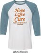 Leukemia Cancer Awareness Hope Love Cure Raglan Shirt