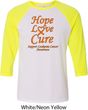 Leukemia Cancer Awareness Hope Love Cure Raglan Shirt