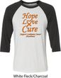 Leukemia Cancer Awareness Hope Love Cure Raglan Shirt