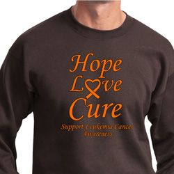 Leukemia Cancer Awareness Hope Love Cure Sweatshirt