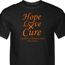Leukemia Cancer Awareness Hope Love Cure Tall Shirt