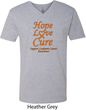 Leukemia Cancer Awareness Hope Love Cure V-neck