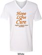 Leukemia Cancer Awareness Hope Love Cure V-neck