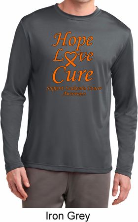 Leukemia Cancer Hope Love Cure Dry Wicking Long Sleeve