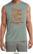 Leukemia Cancer Hope Love Cure Dry Wicking Sleeveless Shirt