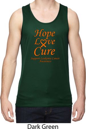 Leukemia Cancer Hope Love Cure Dry Wicking Tank Top