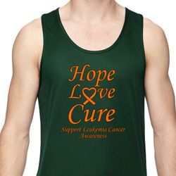 Leukemia Cancer Hope Love Cure Dry Wicking Tank Top