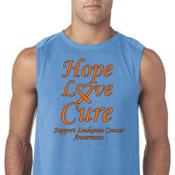 Leukemia Cancer Hope Love Cure Sleeveless Shirt