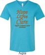 Leukemia Cancer Hope Love Cure Tri Blend V-neck