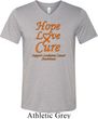 Leukemia Cancer Hope Love Cure Tri Blend V-neck