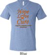 Leukemia Cancer Hope Love Cure Tri Blend V-neck