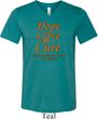 Leukemia Cancer Hope Love Cure Tri Blend V-neck