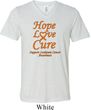 Leukemia Cancer Hope Love Cure Tri Blend V-neck