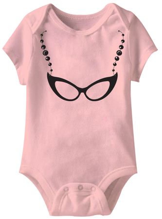 Librarian Glasses Funny Baby Romper Pink Infant Babies Creeper