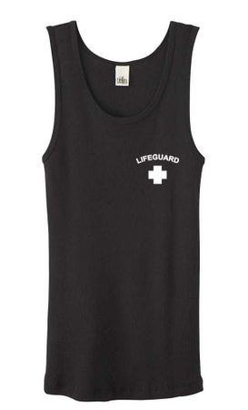 Lifeguard Ladies Organic Tank Top Pocket Print
